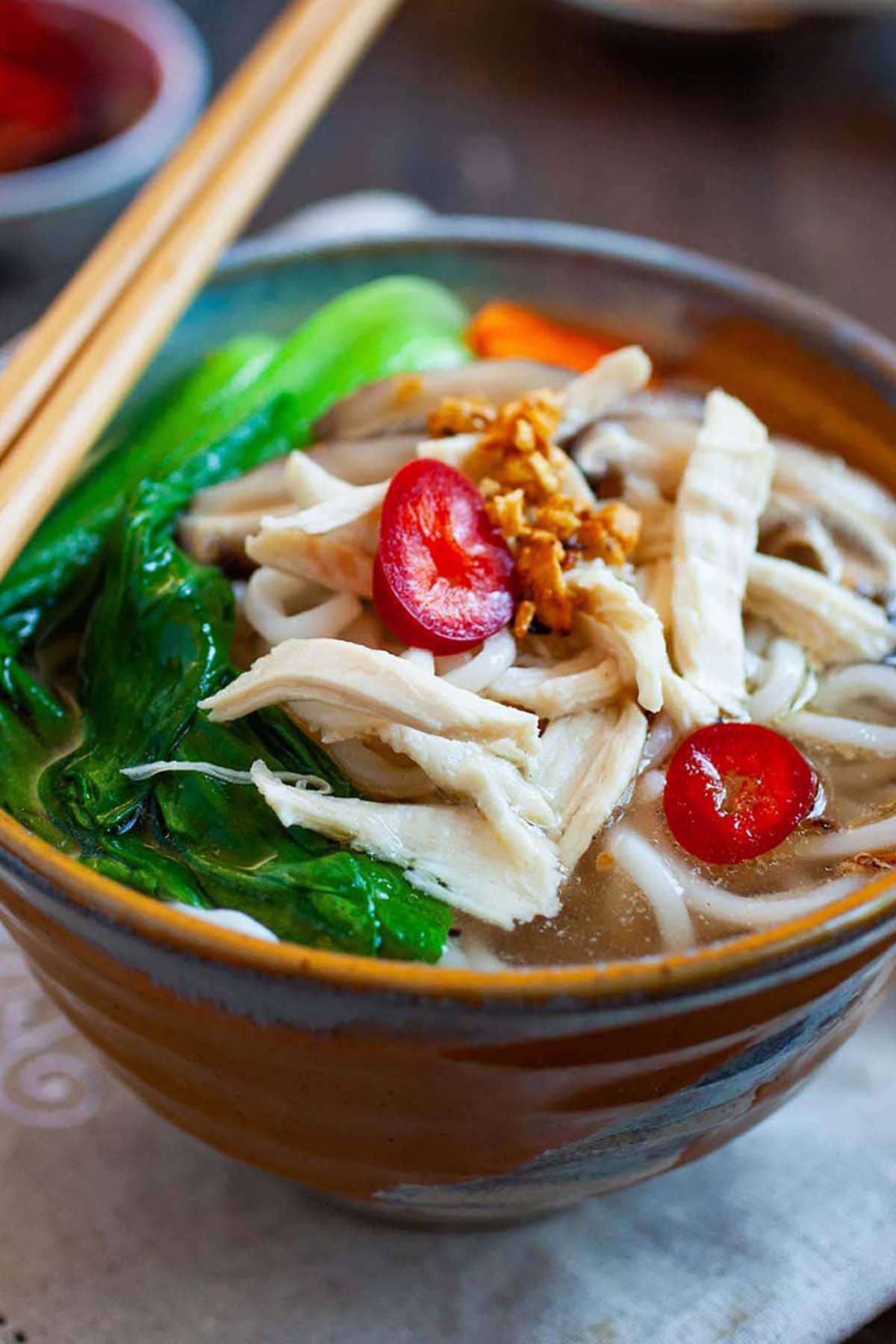 Soupe chinoise au poulet - All-Clad, vente à domicile, atelier culinaire
